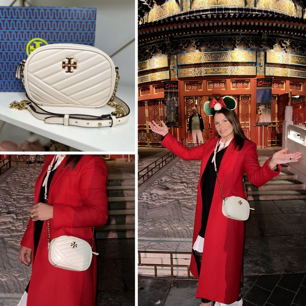 Tory Burch KIRA CHEVRON CAMERA BAG. Like New! - Picture 3 of 11